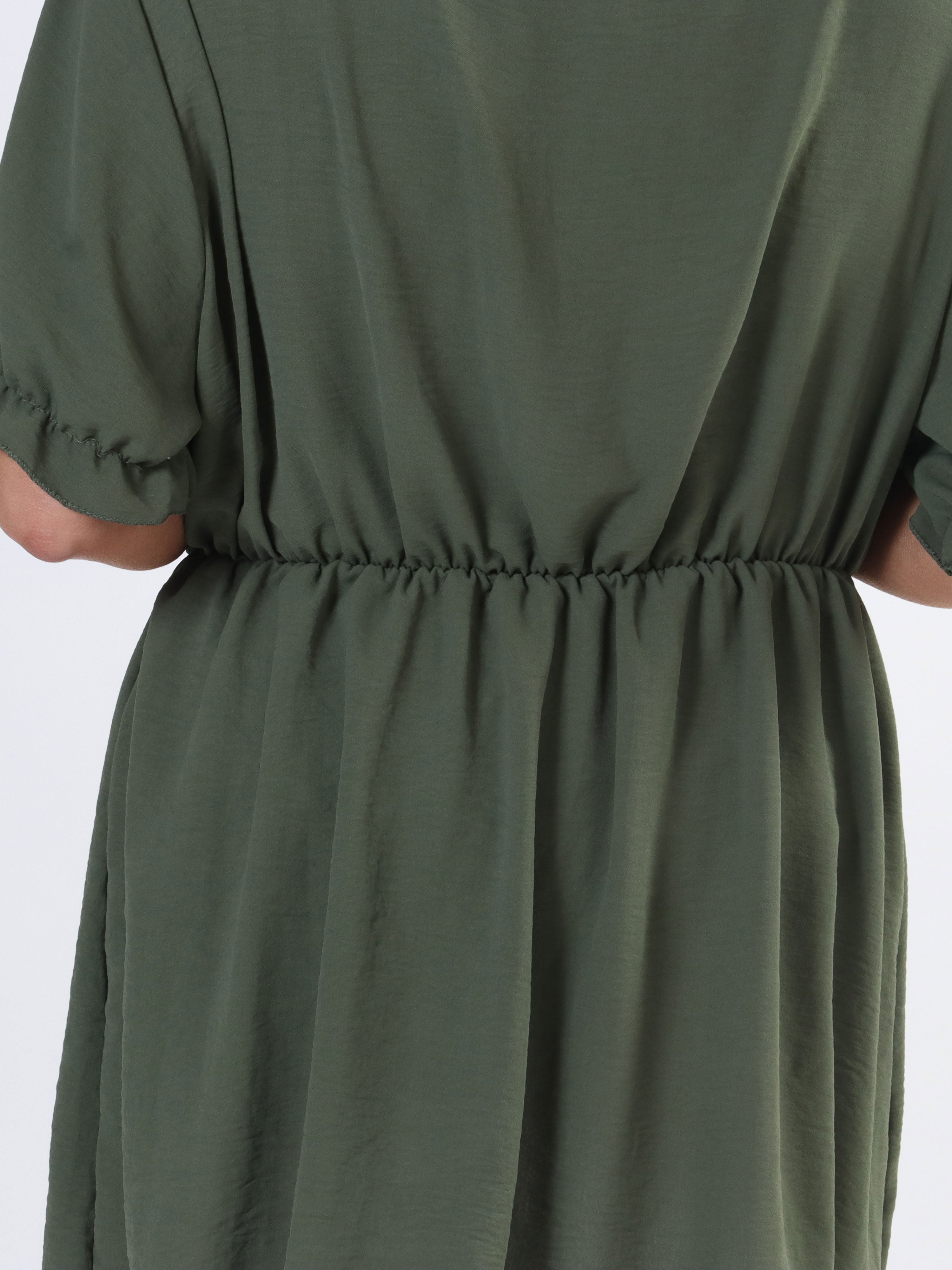 Yda Plain Short Sleeve - Sød plus size bluse med elastik i taljen